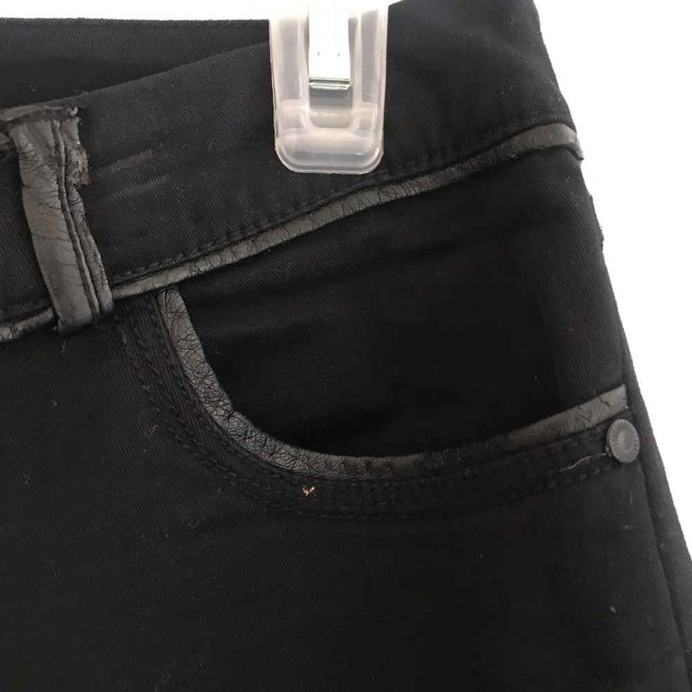 CAMAÏEU LEATHER DETAIL JEANS - Picture 4 of 8